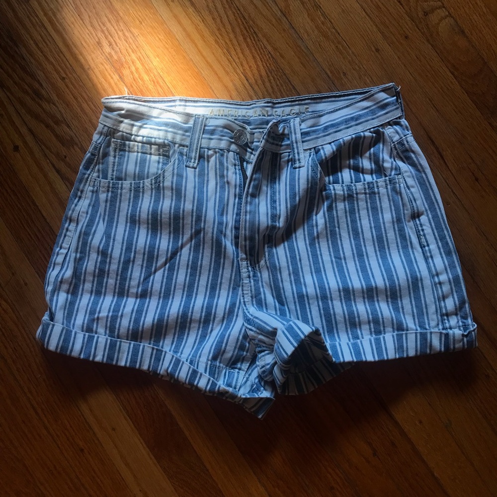 Striped American Eagle Mom Shorts